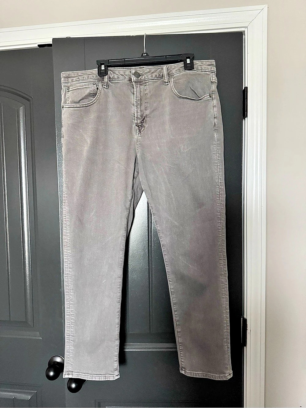 American Eagle AirFlex+ + Straight Leg Jeans Gray Waist 36 x 30